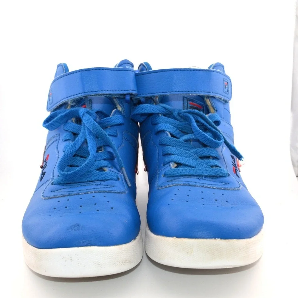 Fila‎ High Top Sneakers Casual Everyday Summer Blue Red Youth Size 7 Shoes Bold